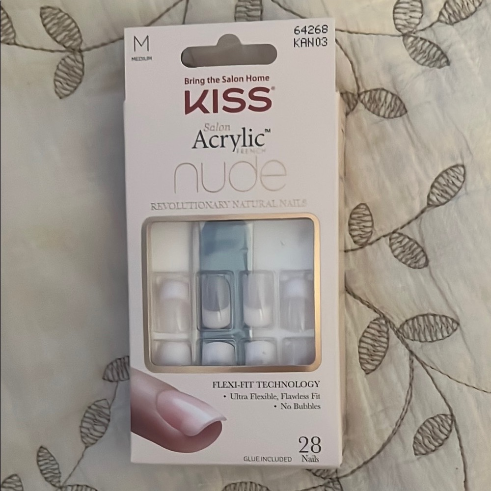 KISS Medium Length Salon Acrylic French Nude - new unopened
